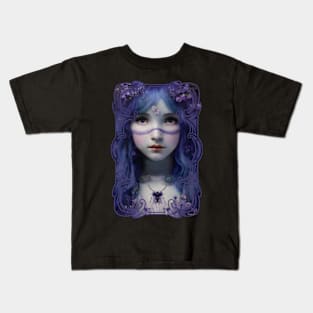 Magical and Enchanting Fantasy Lavender Witch Kids T-Shirt